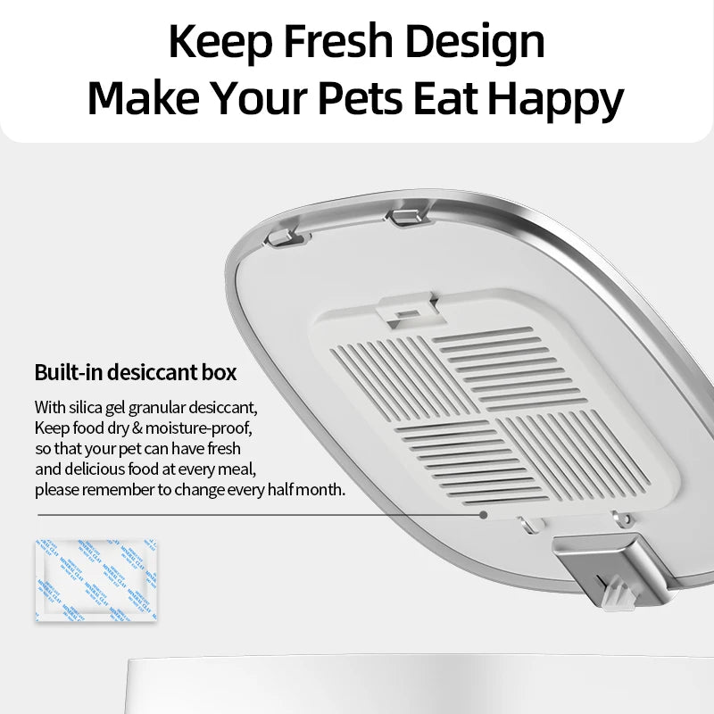 Distributeur Automatique de Croquettes Pour 2 Chats Connecté